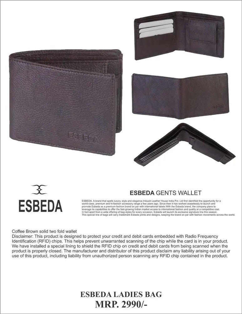 Esbeda Gents  Leather Wallets
