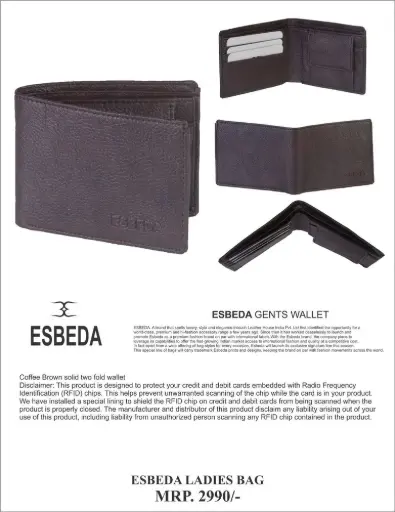 Esbeda Gents  Leather Wallets